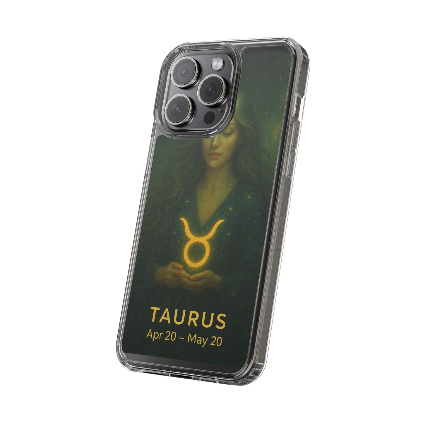 Taurus Clear Phone Case — Zodiac Astrology Design (Apr 20–May 20)