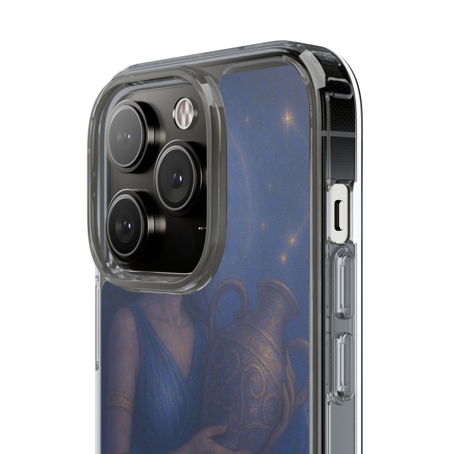 Aquarius Clear Phone Case — Zodiac Jan 20–Feb 18 Astrology Design