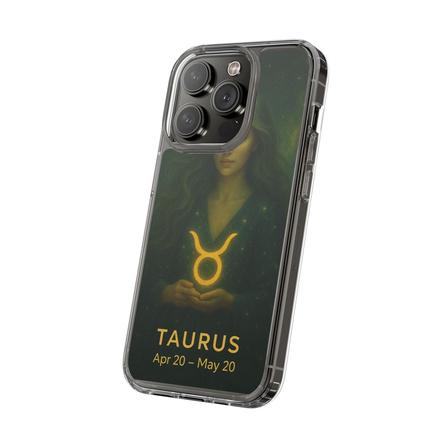Taurus Clear Phone Case — Zodiac Astrology Design (Apr 20–May 20)