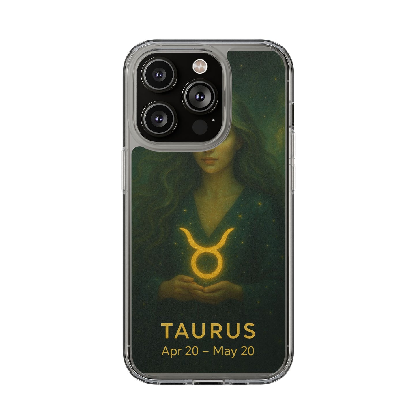 Taurus Clear Phone Case — Zodiac Astrology Design (Apr 20–May 20)