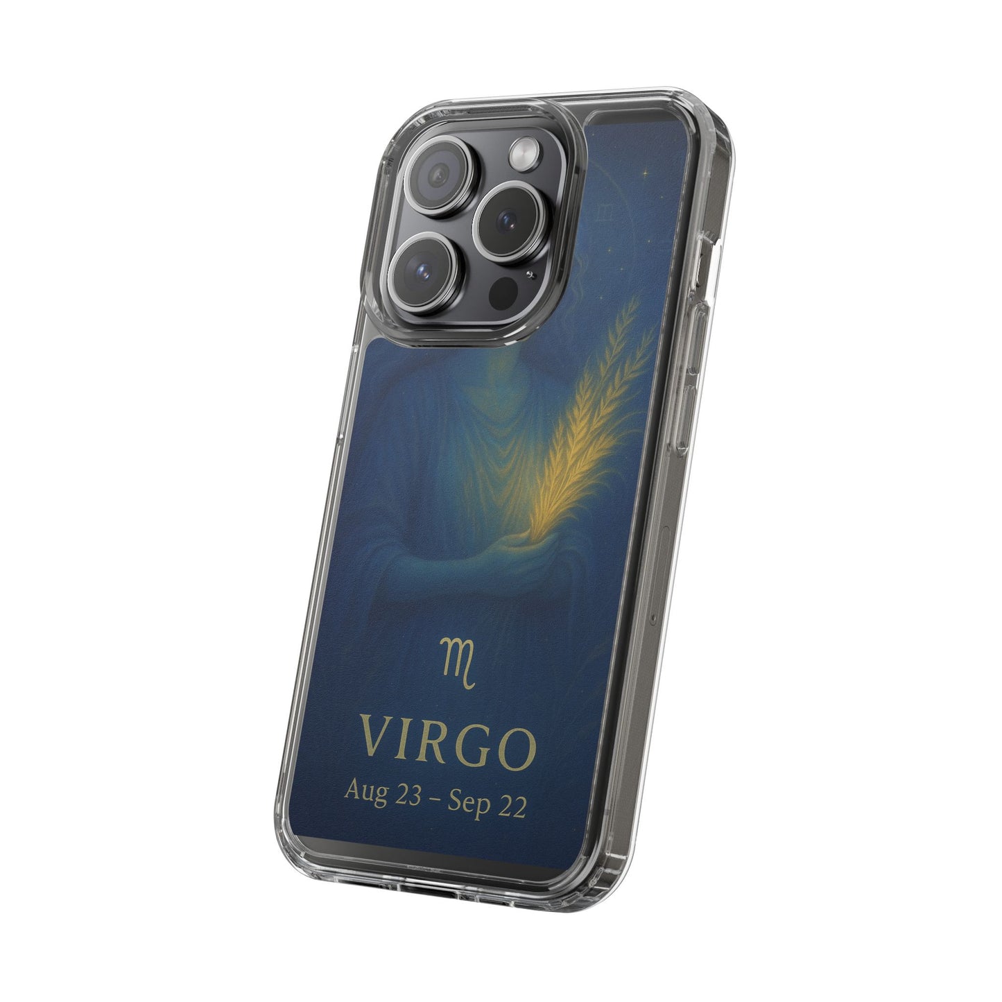 Virgo Zodiac Clear Phone Case — August 23–September 22 Celestial Design