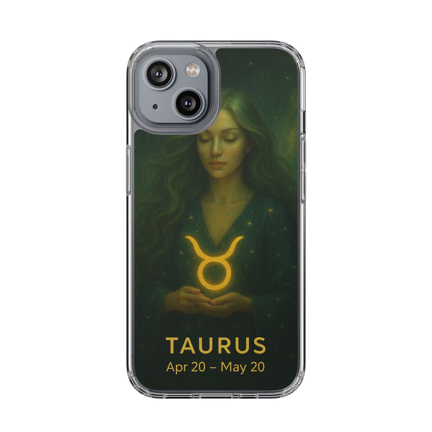 Taurus Clear Phone Case — Zodiac Astrology Design (Apr 20–May 20)