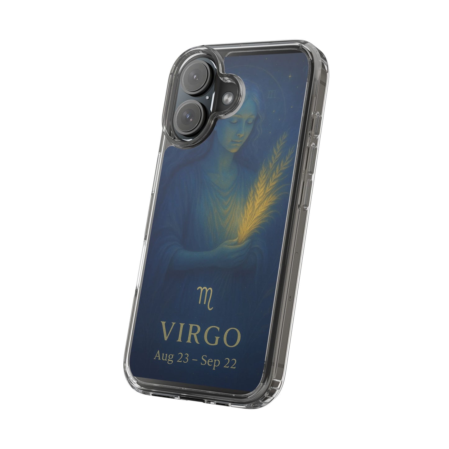 Virgo Zodiac Clear Phone Case — August 23–September 22 Celestial Design