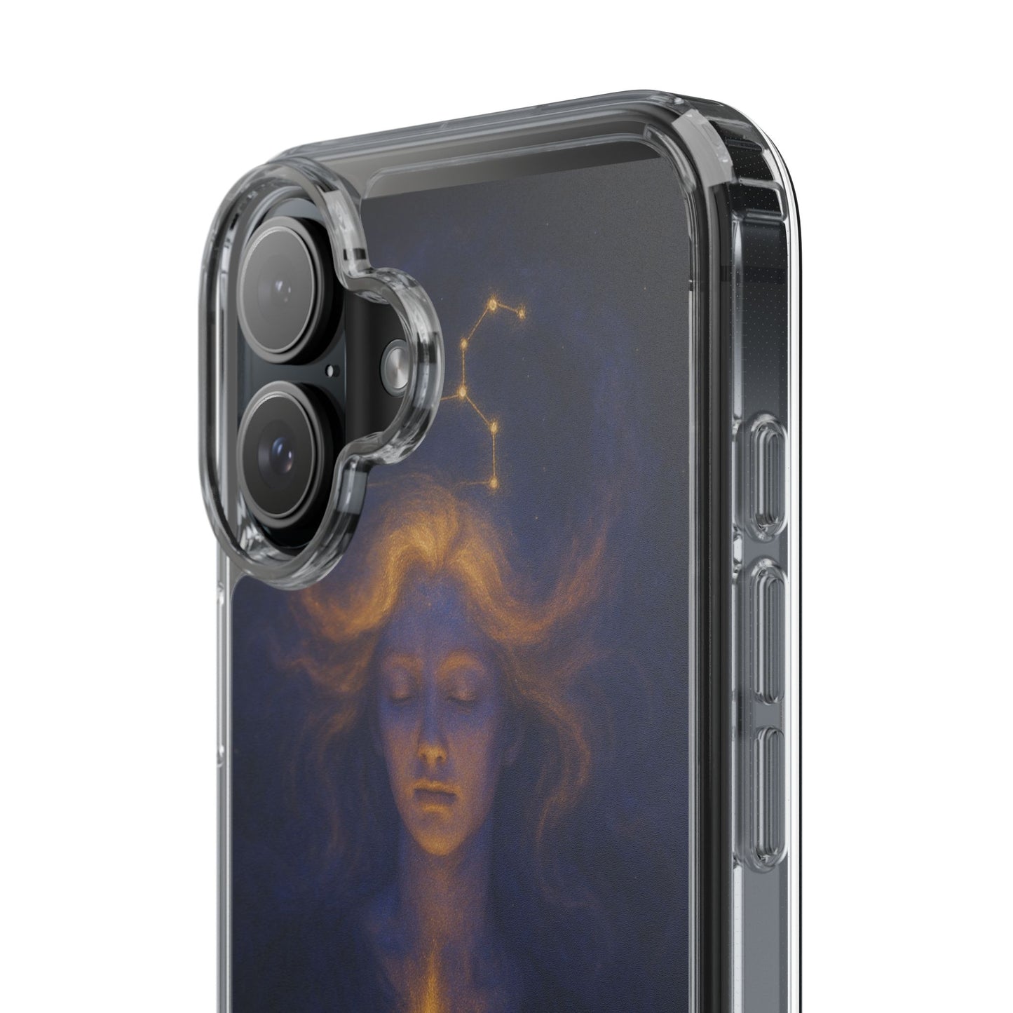 Leo Zodiac Clear Phone Case — Mystical Constellation Design (July 23–Aug 22)