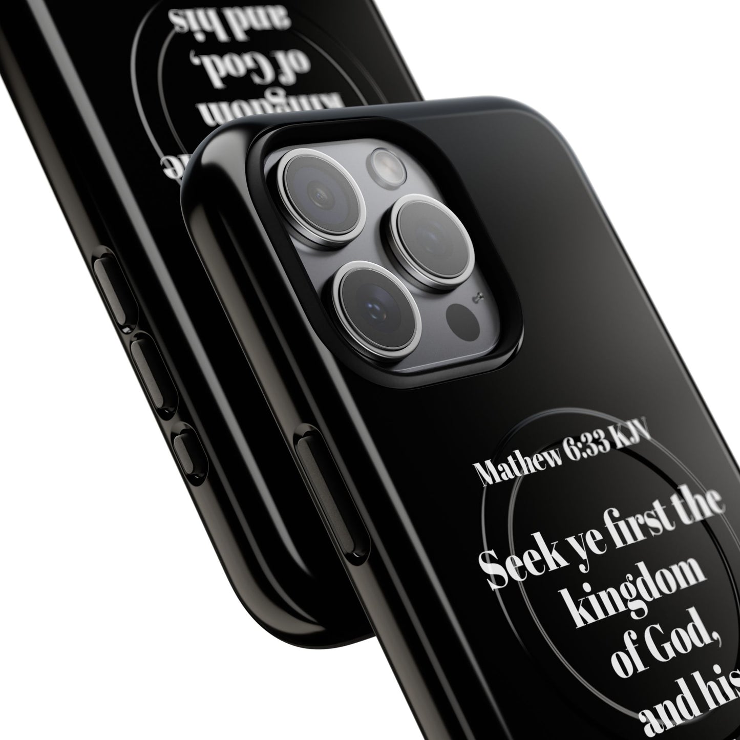 Bible Verse Phone Case — Matthew 6:33 KJV "Seek ye the kingdom of God" Magnetic Tough Case