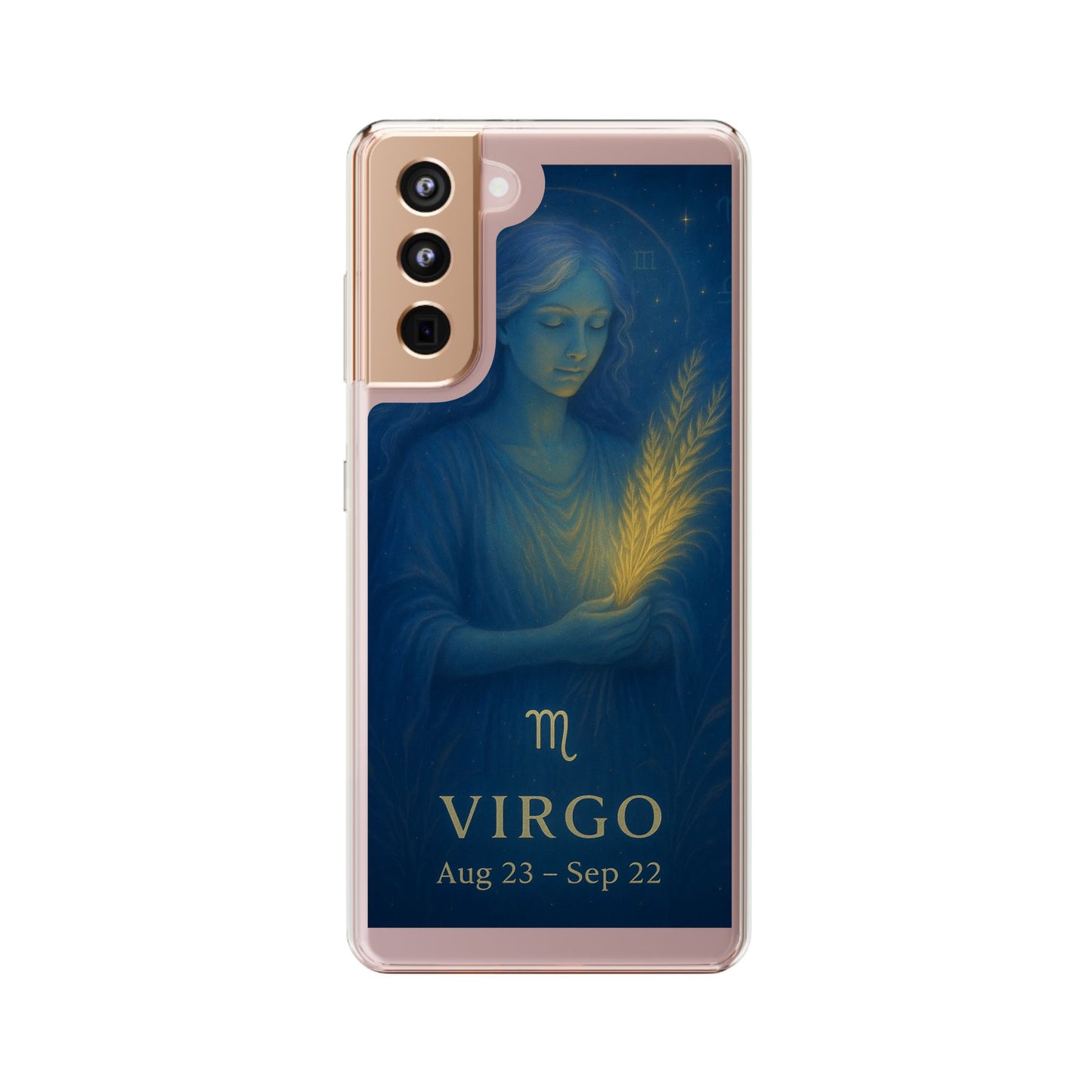Virgo Zodiac Clear Phone Case — August 23–September 22 Celestial Design