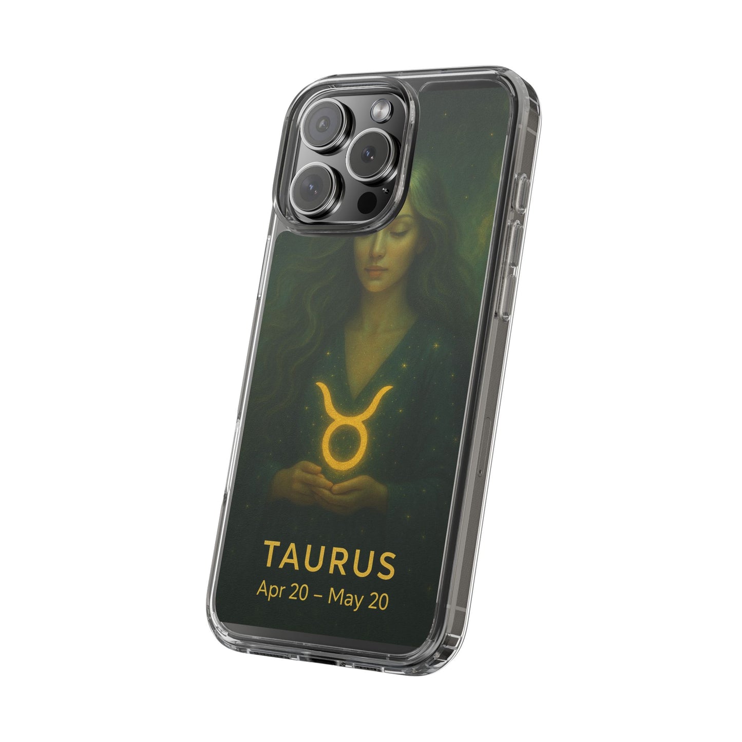 Taurus Clear Phone Case — Zodiac Astrology Design (Apr 20–May 20)