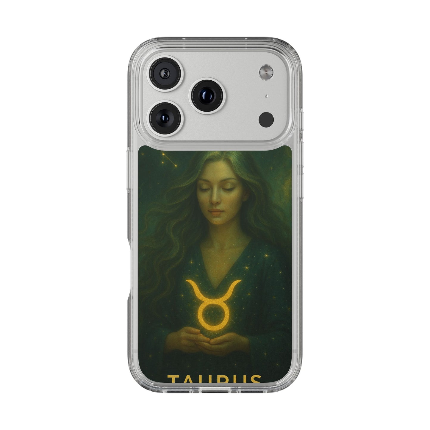 Taurus Clear Phone Case — Zodiac Astrology Design (Apr 20–May 20)
