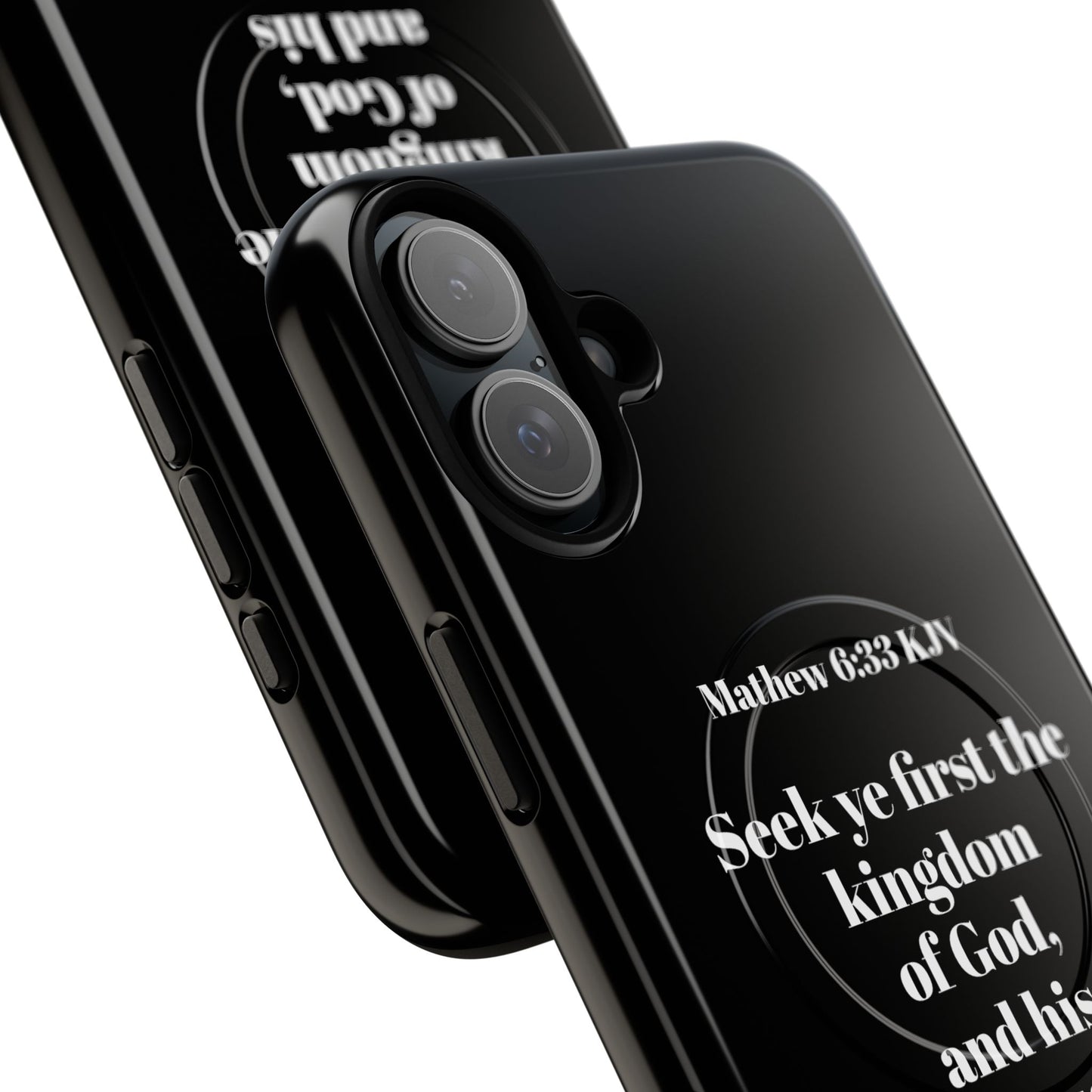 Bible Verse Phone Case — Matthew 6:33 KJV "Seek ye the kingdom of God" Magnetic Tough Case