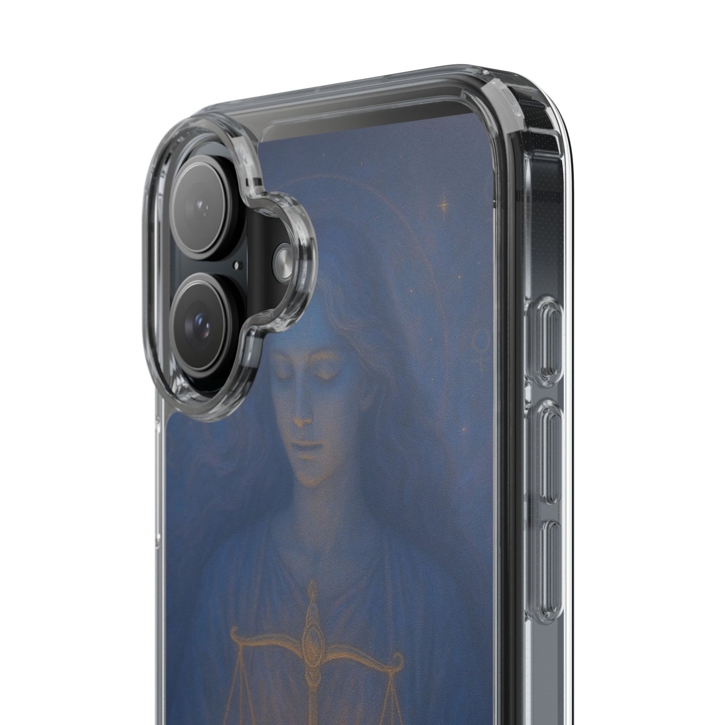 Libra Zodiac Clear Phone Case — Astrological Scales Design (Sep 23–Oct 22)