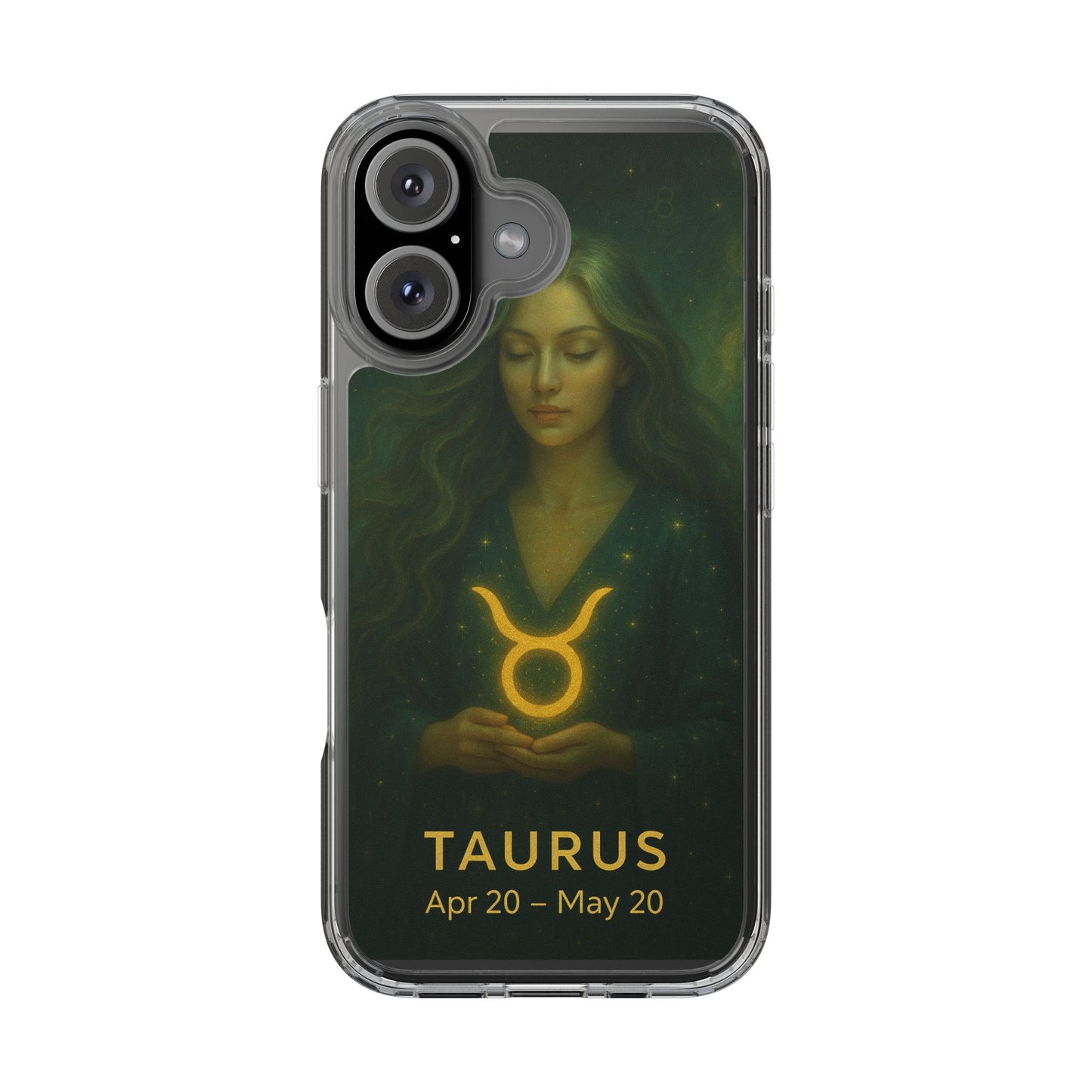 Taurus Clear Phone Case — Zodiac Astrology Design (Apr 20–May 20)