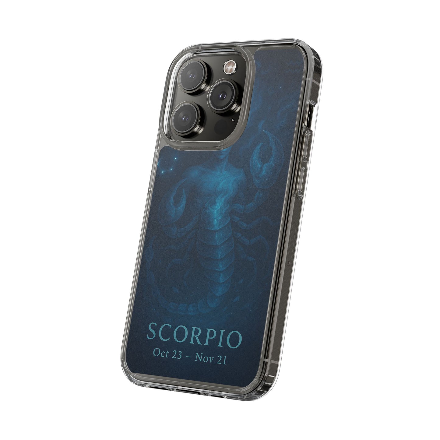 Scorpio Zodiac Clear Phone Case — Oct 23–Nov 21 Astrological Design