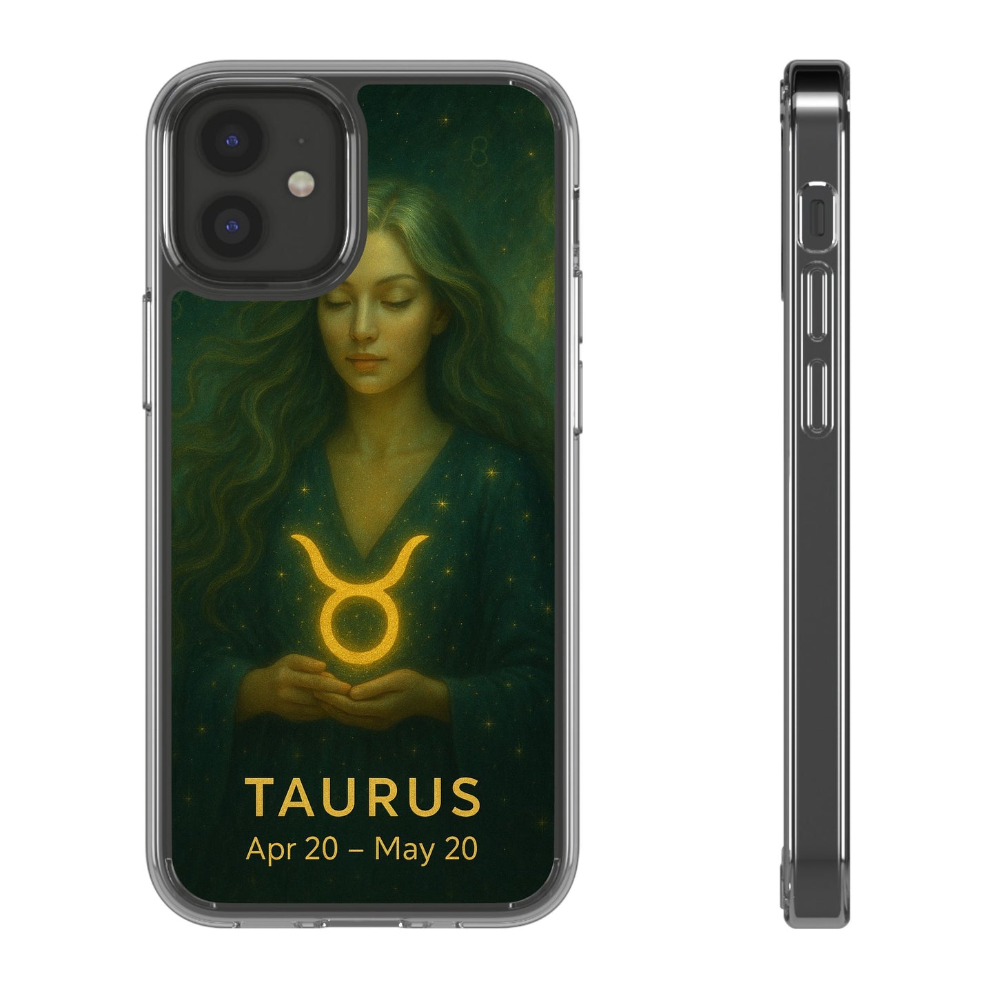 Taurus Clear Phone Case — Zodiac Astrology Design (Apr 20–May 20)
