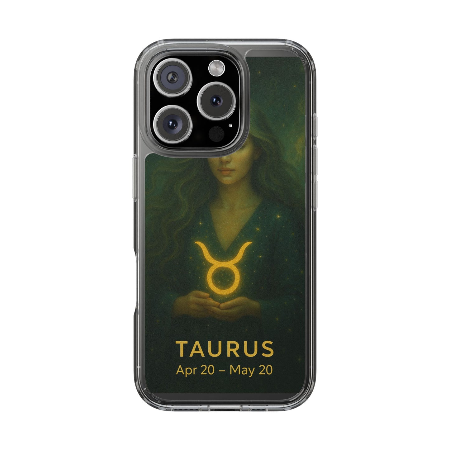 Taurus Clear Phone Case — Zodiac Astrology Design (Apr 20–May 20)