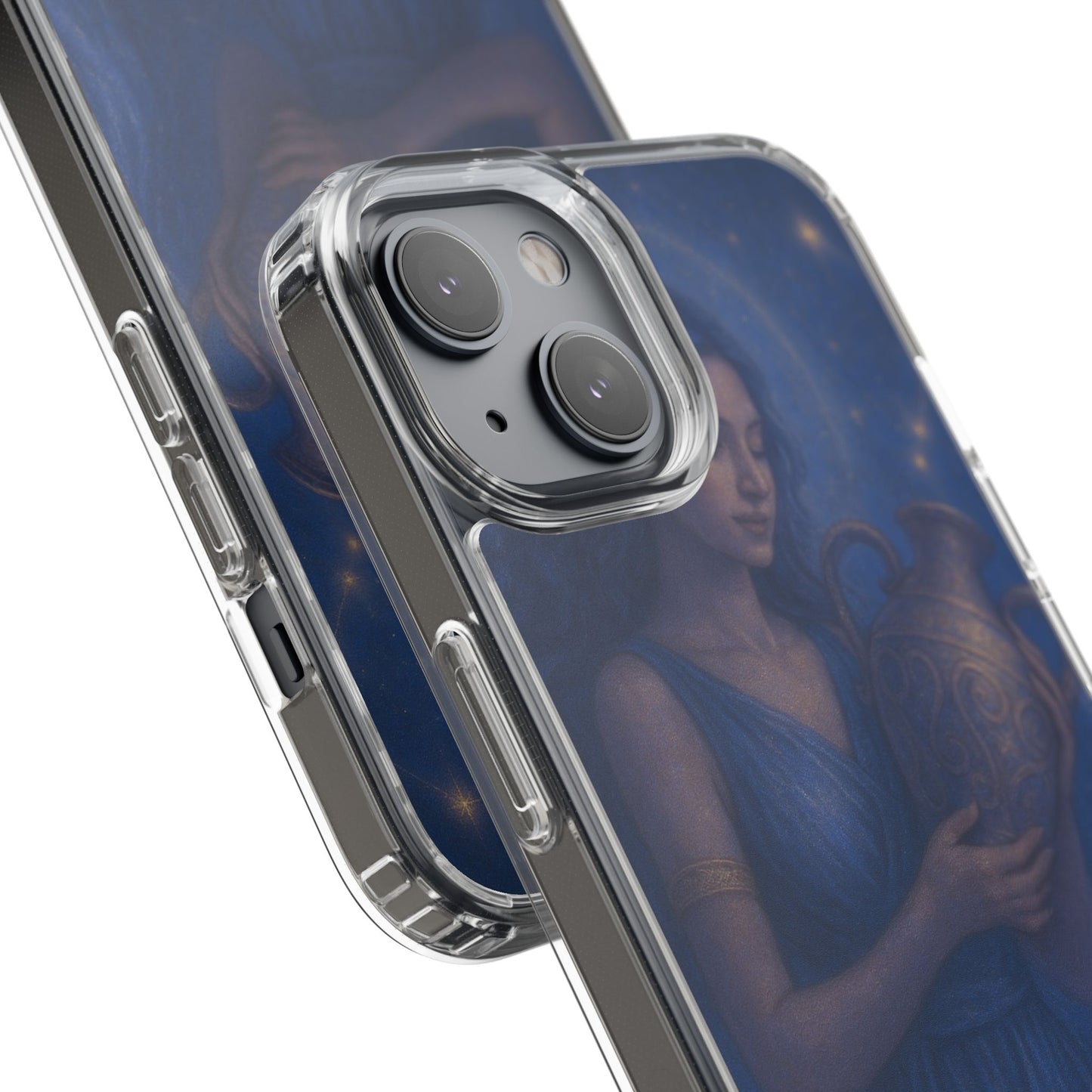 Aquarius Clear Phone Case — Zodiac Jan 20–Feb 18 Astrology Design