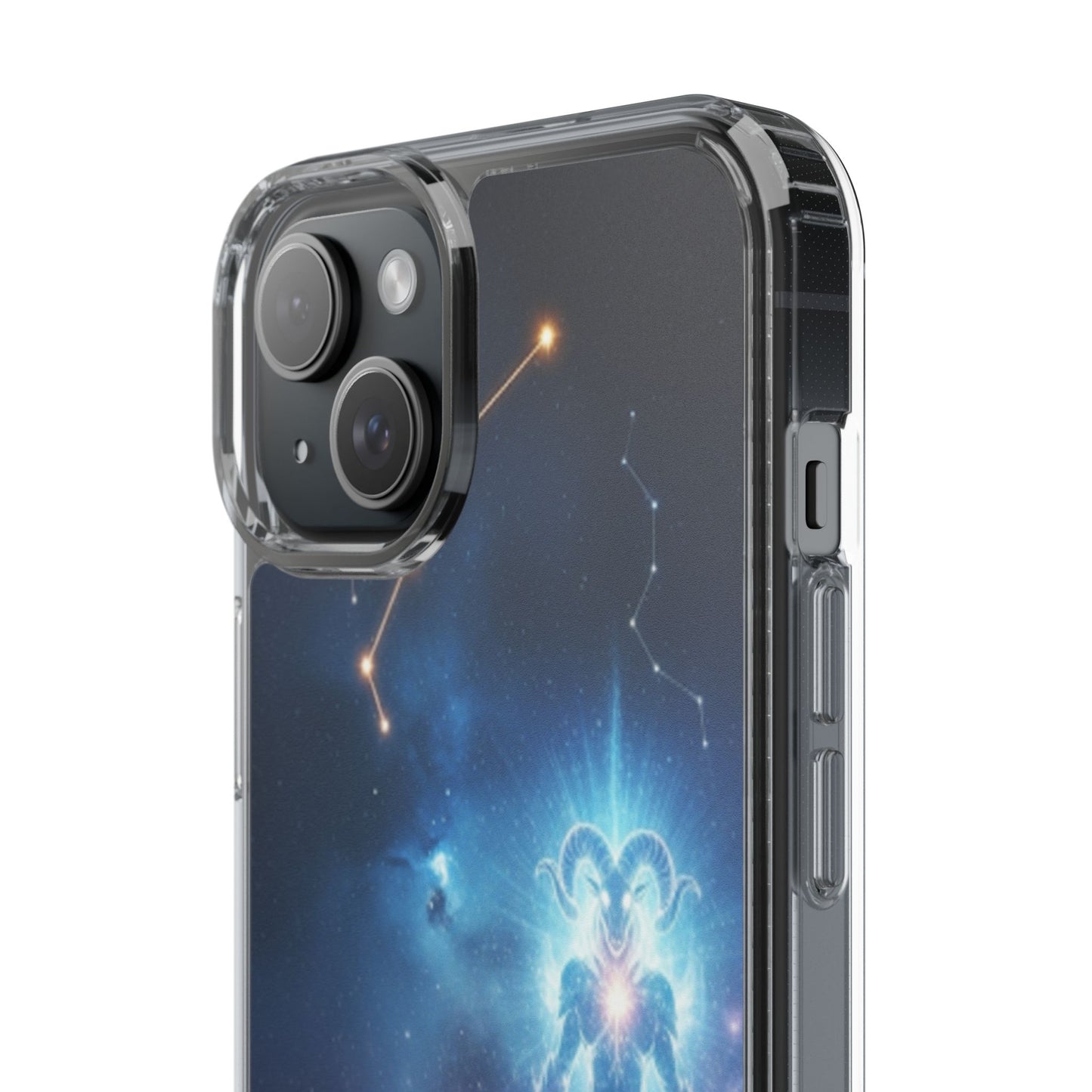 Aries Astrology Clear Phone Case — Impact‑Resistant Zodiac Design