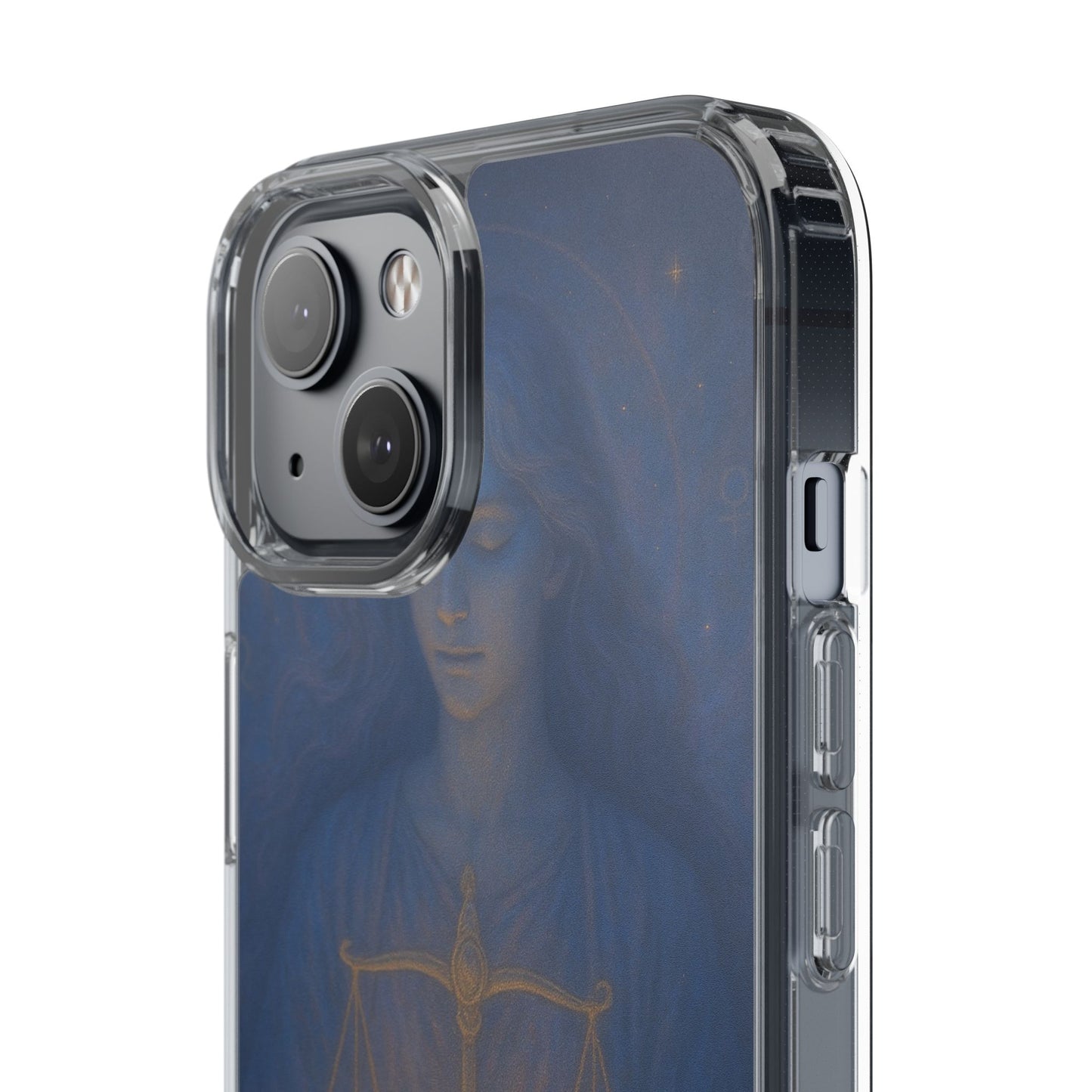 Libra Zodiac Clear Phone Case — Astrological Scales Design (Sep 23–Oct 22)
