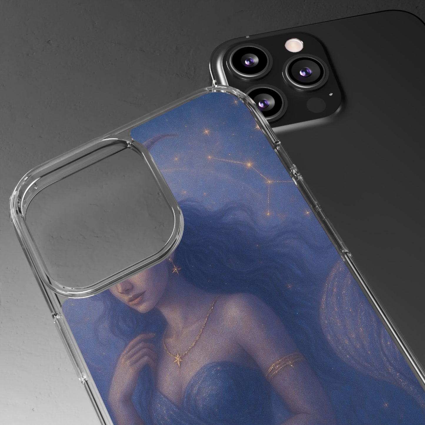 Capricorn Zodiac Clear Phone Case — Dec 22–Jan 19 Astrological Art