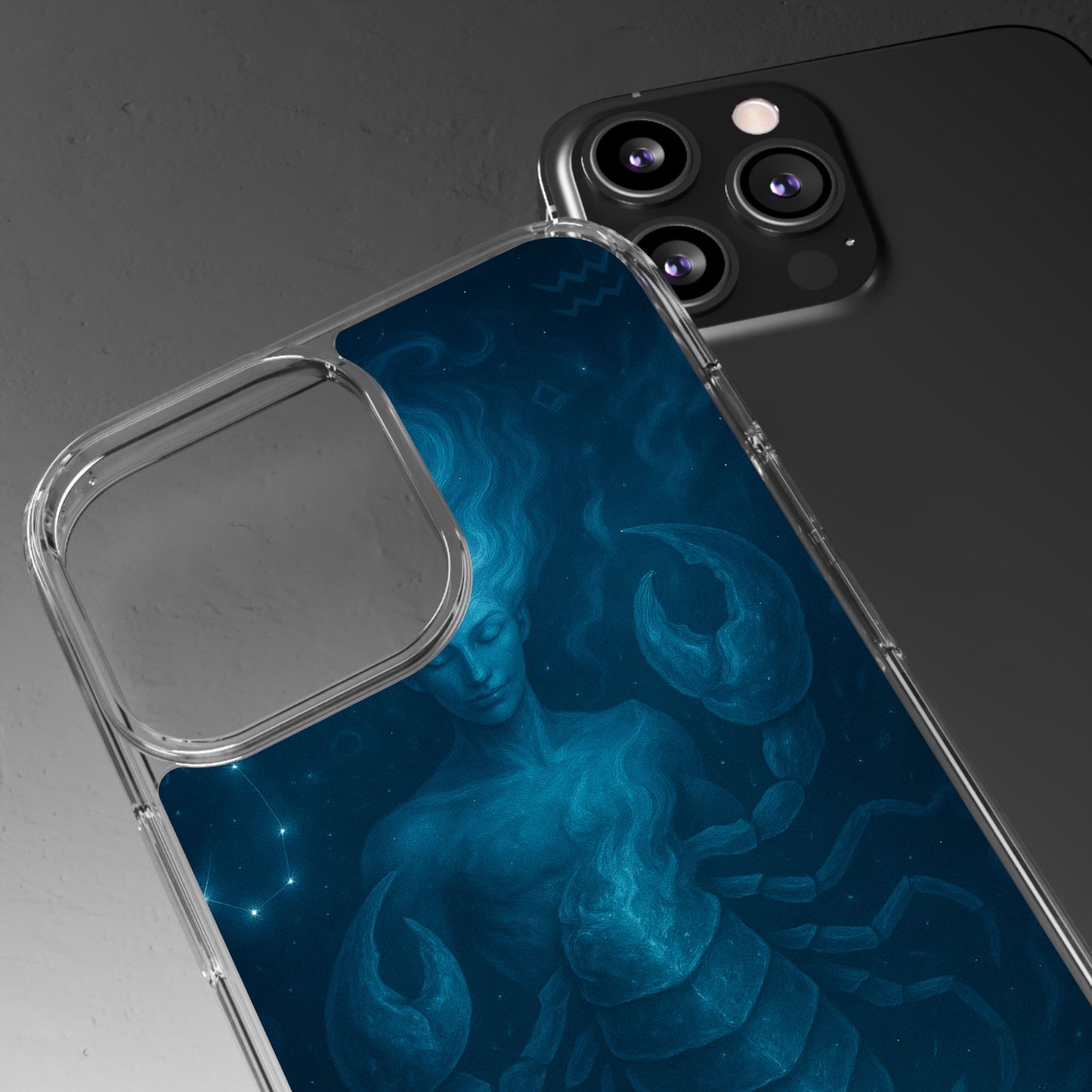 Scorpio Zodiac Clear Phone Case — Oct 23–Nov 21 Astrological Design