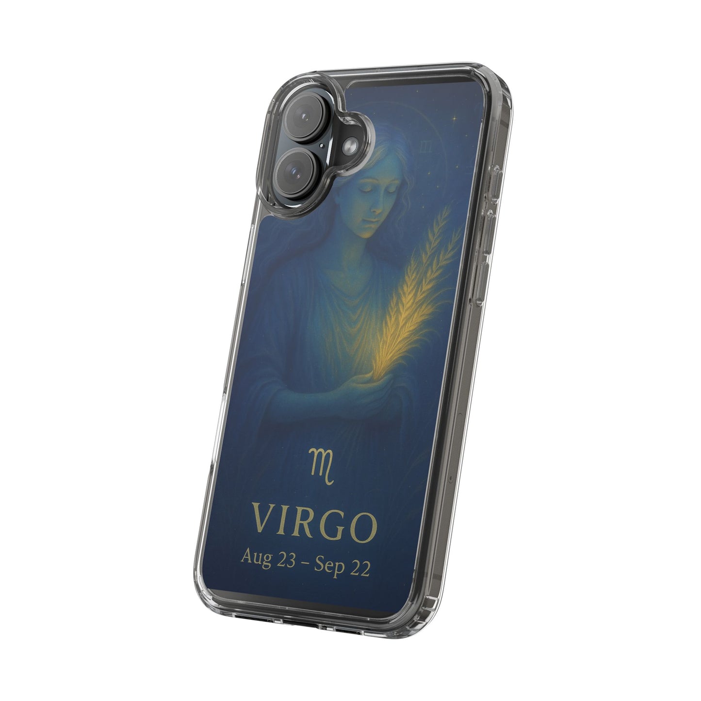 Virgo Zodiac Clear Phone Case — August 23–September 22 Celestial Design