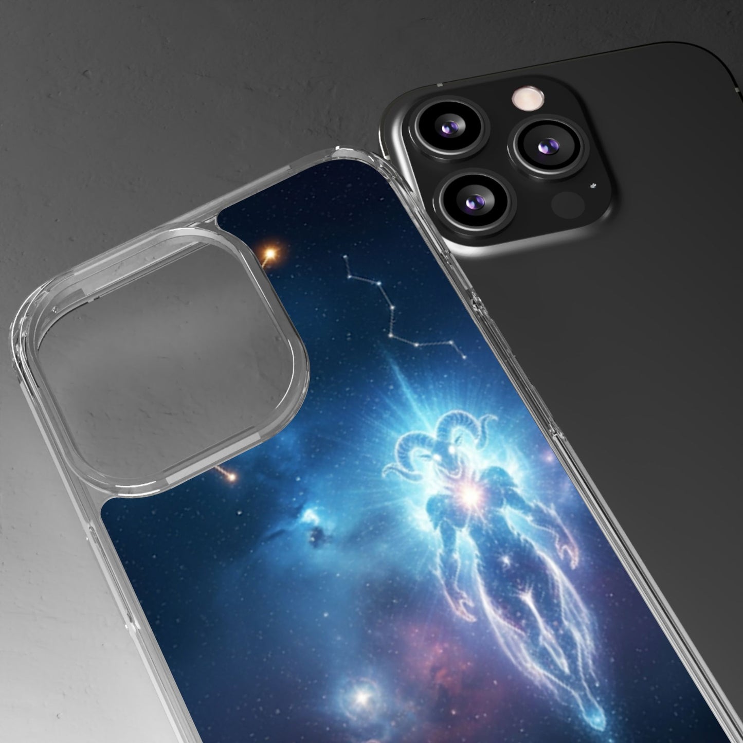Aries Astrology Clear Phone Case — Impact‑Resistant Zodiac Design