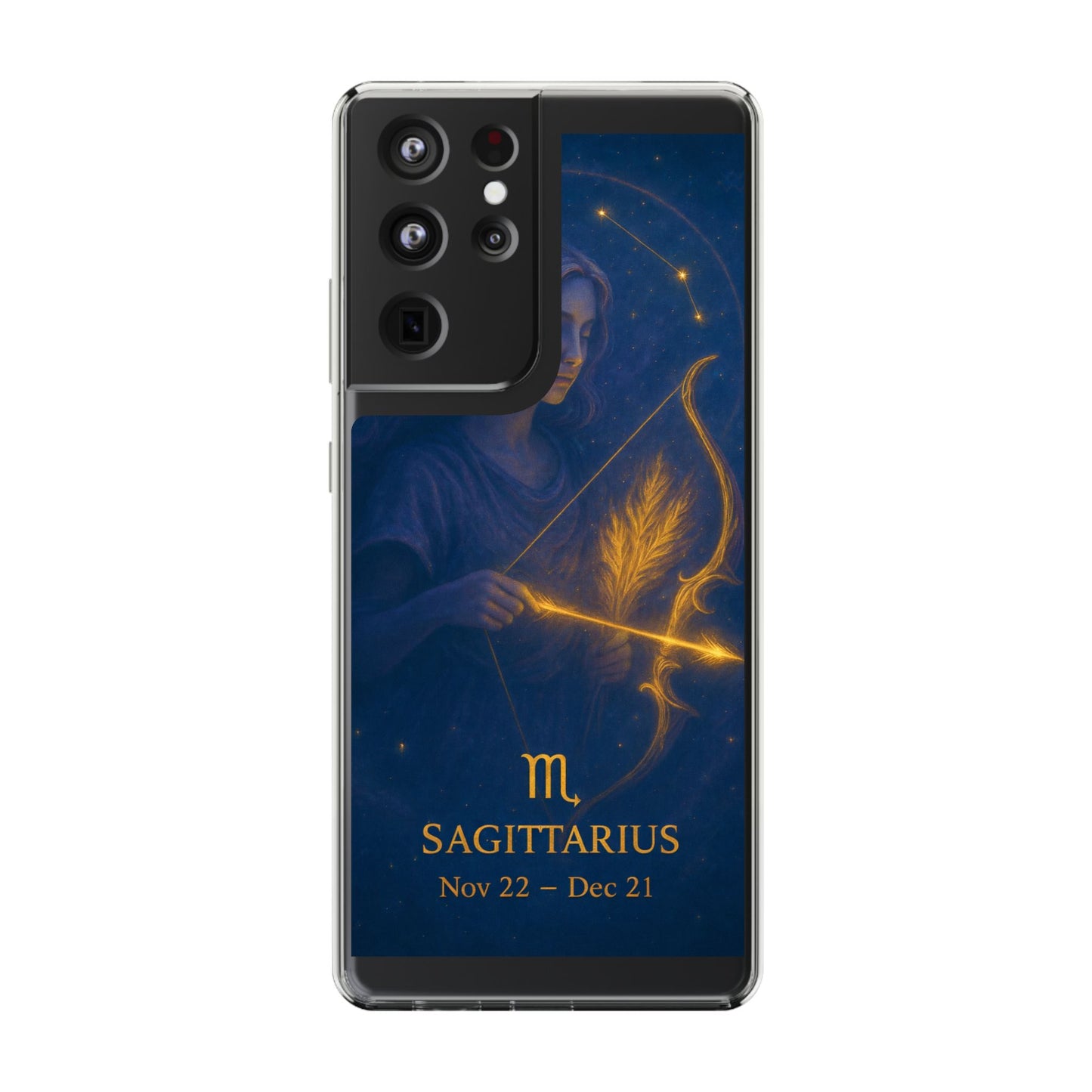 Sagittarius Zodiac Clear Phone Case — Nov 22–Dec 21 Constellation Design
