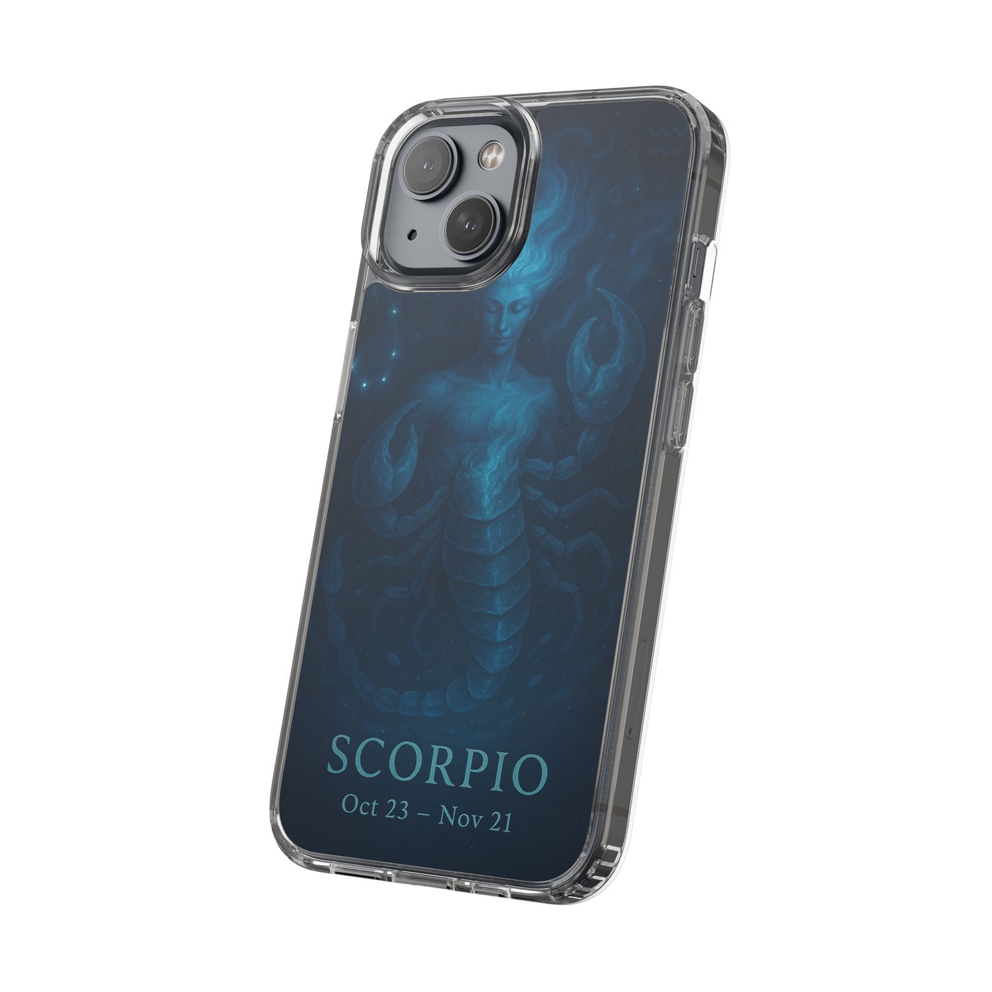 Scorpio Zodiac Clear Phone Case — Oct 23–Nov 21 Astrological Design