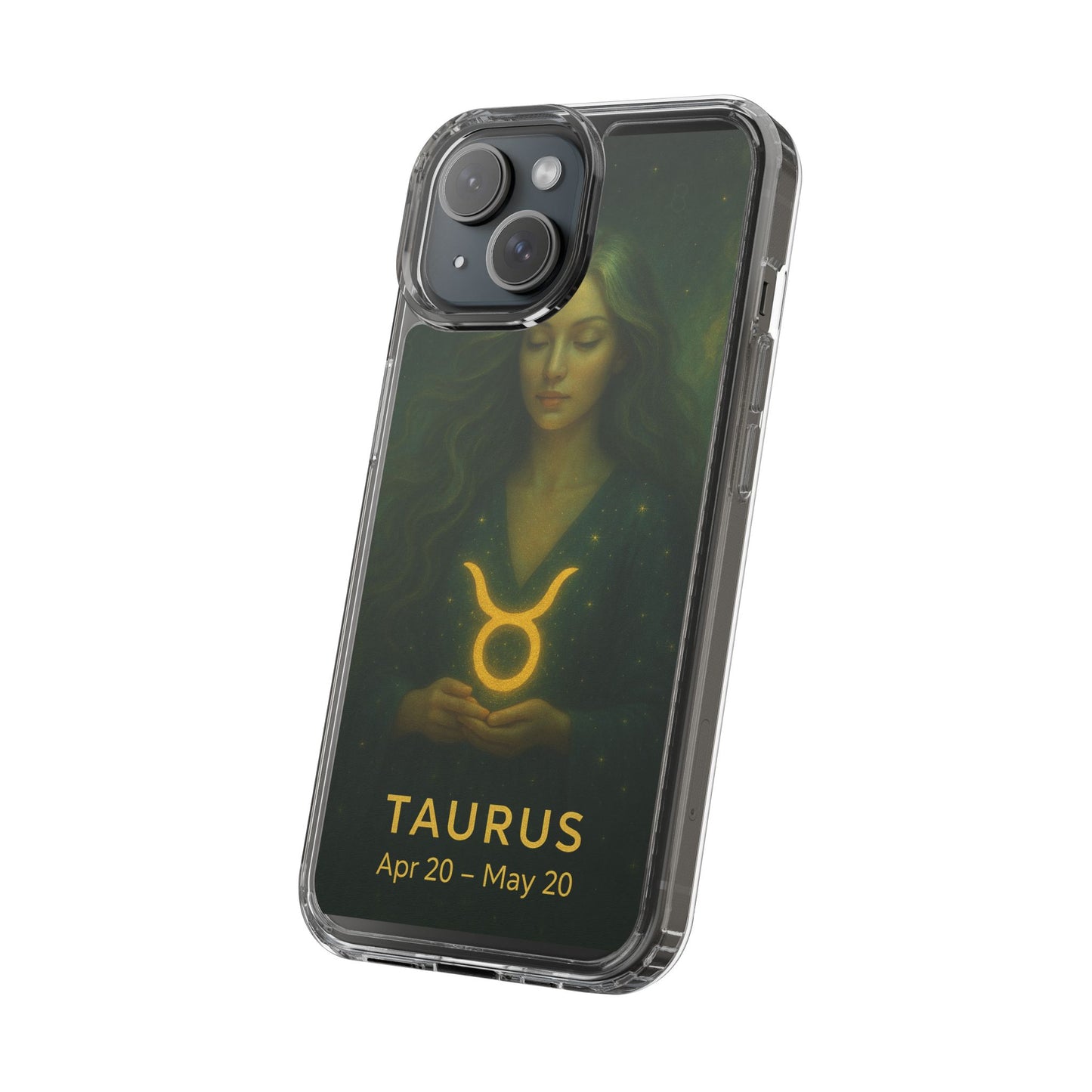 Taurus Clear Phone Case — Zodiac Astrology Design (Apr 20–May 20)
