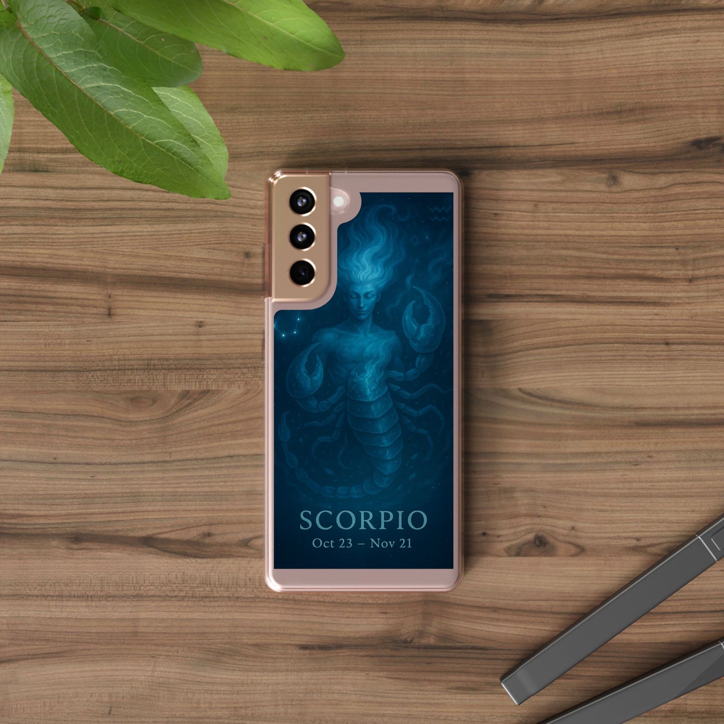 Scorpio Zodiac Clear Phone Case — Oct 23–Nov 21 Astrological Design