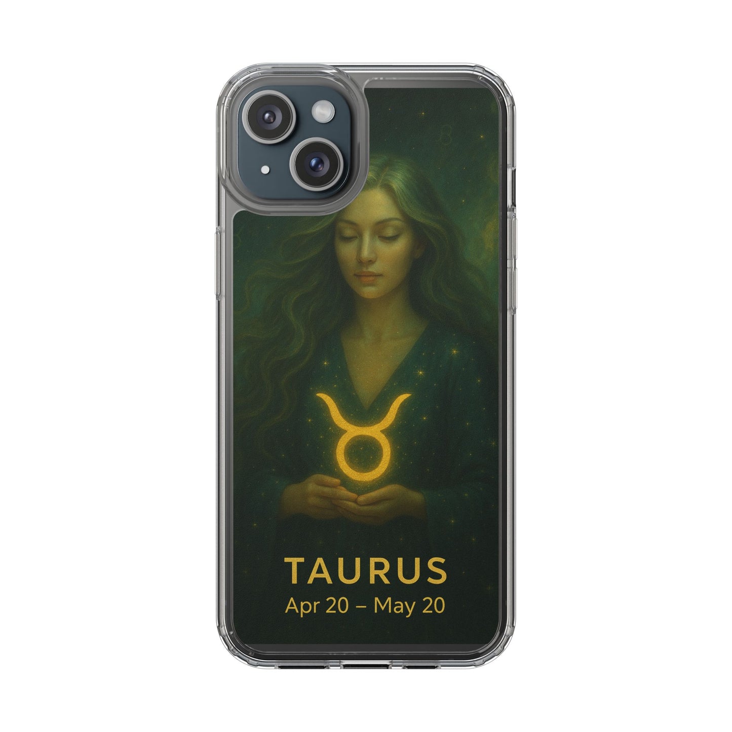 Taurus Clear Phone Case — Zodiac Astrology Design (Apr 20–May 20)