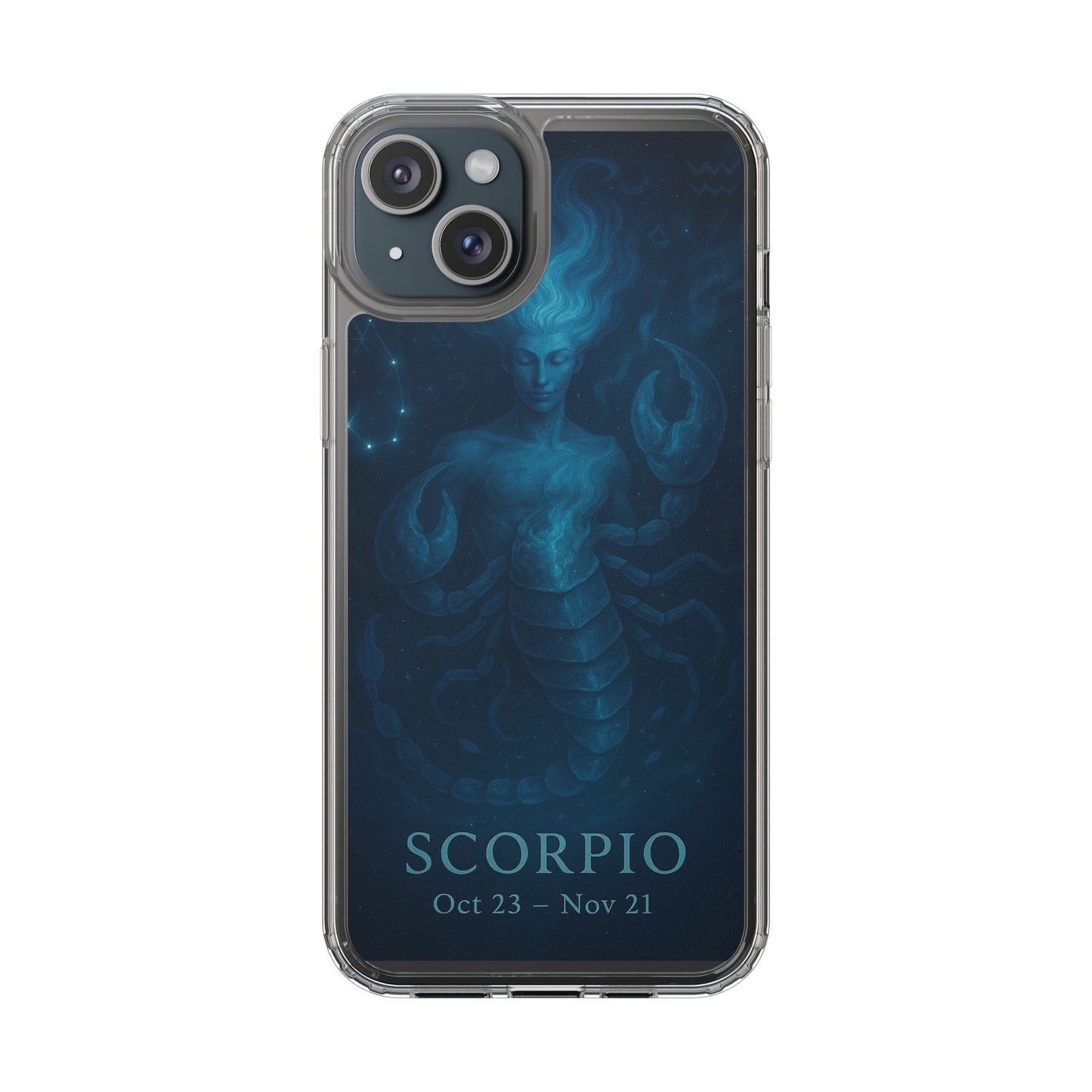 Scorpio Zodiac Clear Phone Case — Oct 23–Nov 21 Astrological Design