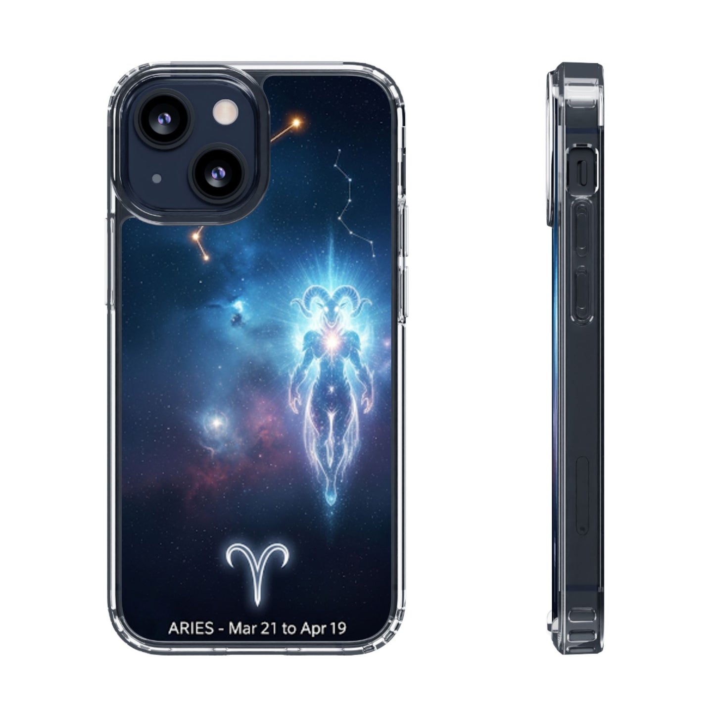 Aries Astrology Clear Phone Case — Impact‑Resistant Zodiac Design