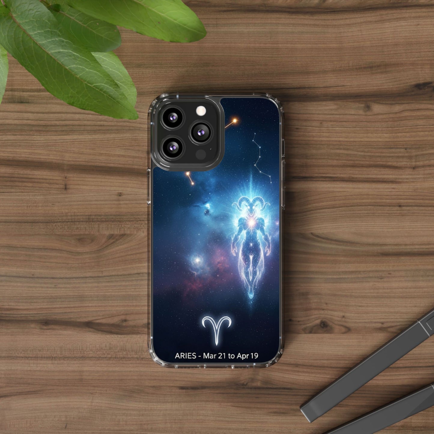 Aries Astrology Clear Phone Case — Impact‑Resistant Zodiac Design