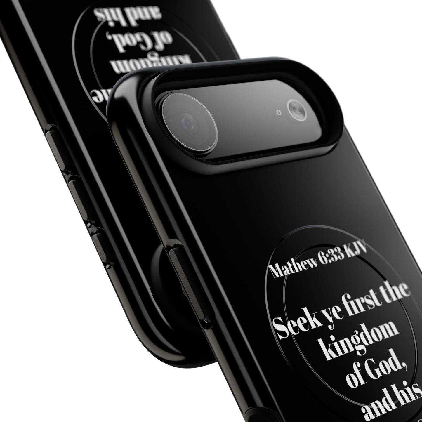 Bible Verse Phone Case — Matthew 6:33 KJV "Seek ye the kingdom of God" Magnetic Tough Case