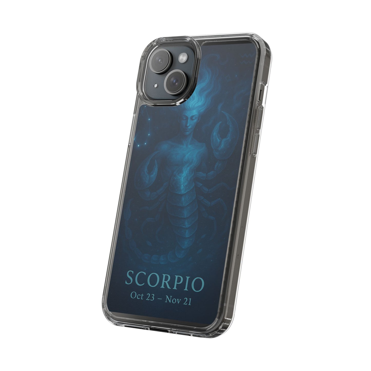 Scorpio Zodiac Clear Phone Case — Oct 23–Nov 21 Astrological Design