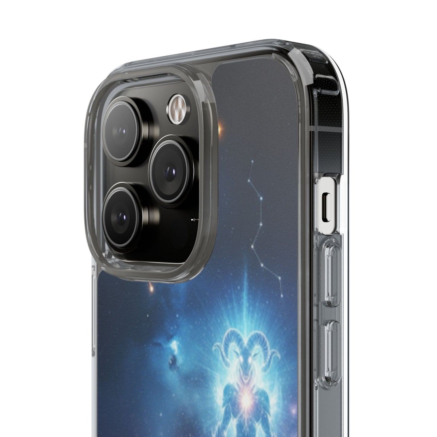 Aries Astrology Clear Phone Case — Impact‑Resistant Zodiac Design