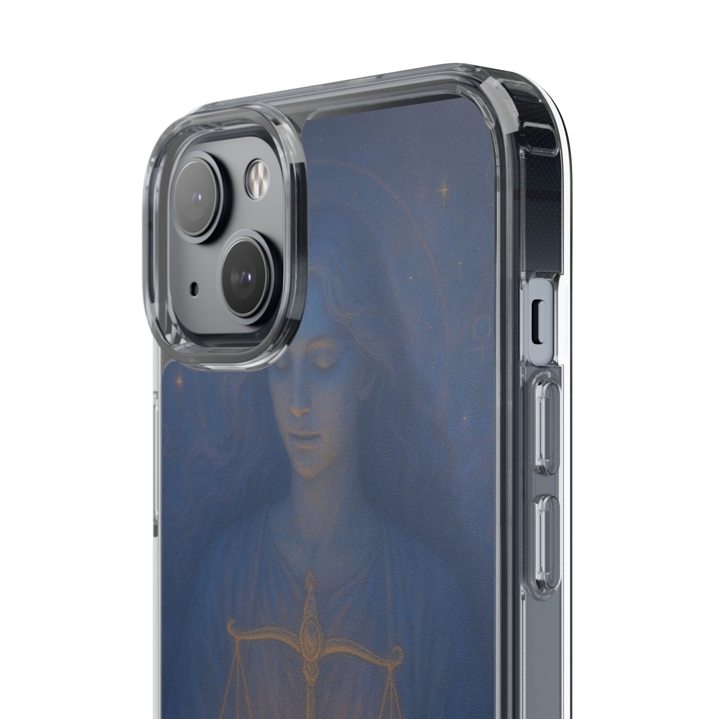 Libra Zodiac Clear Phone Case — Astrological Scales Design (Sep 23–Oct 22)