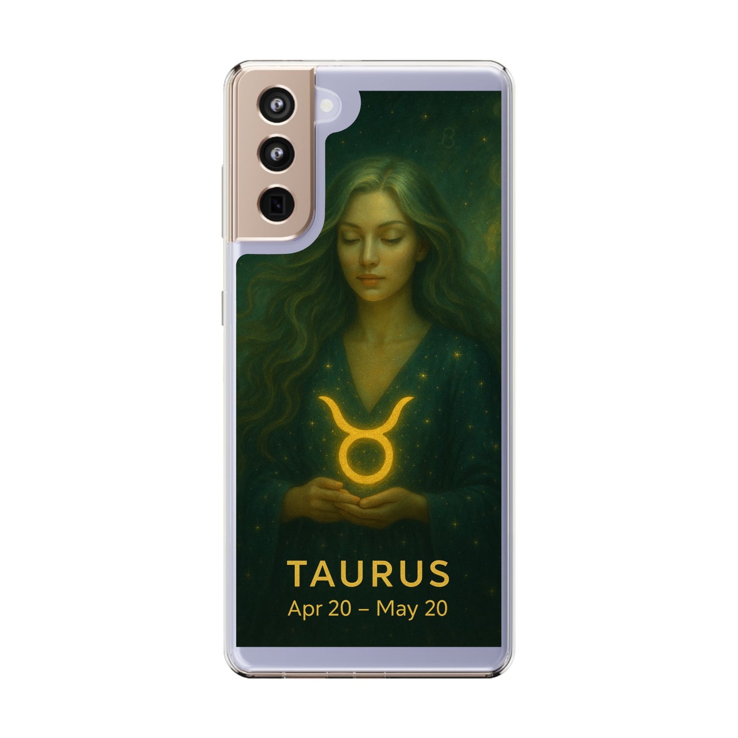 Taurus Clear Phone Case — Zodiac Astrology Design (Apr 20–May 20)