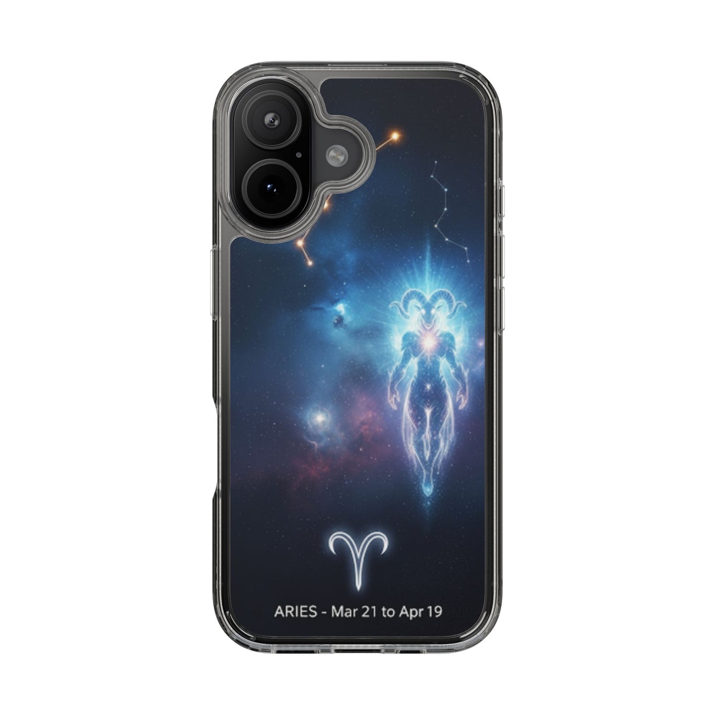 Aries Astrology Clear Phone Case — Impact‑Resistant Zodiac Design