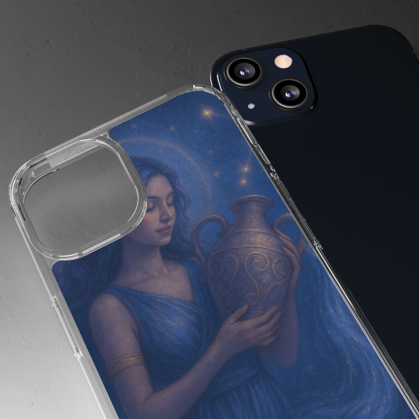 Aquarius Clear Phone Case — Zodiac Jan 20–Feb 18 Astrology Design