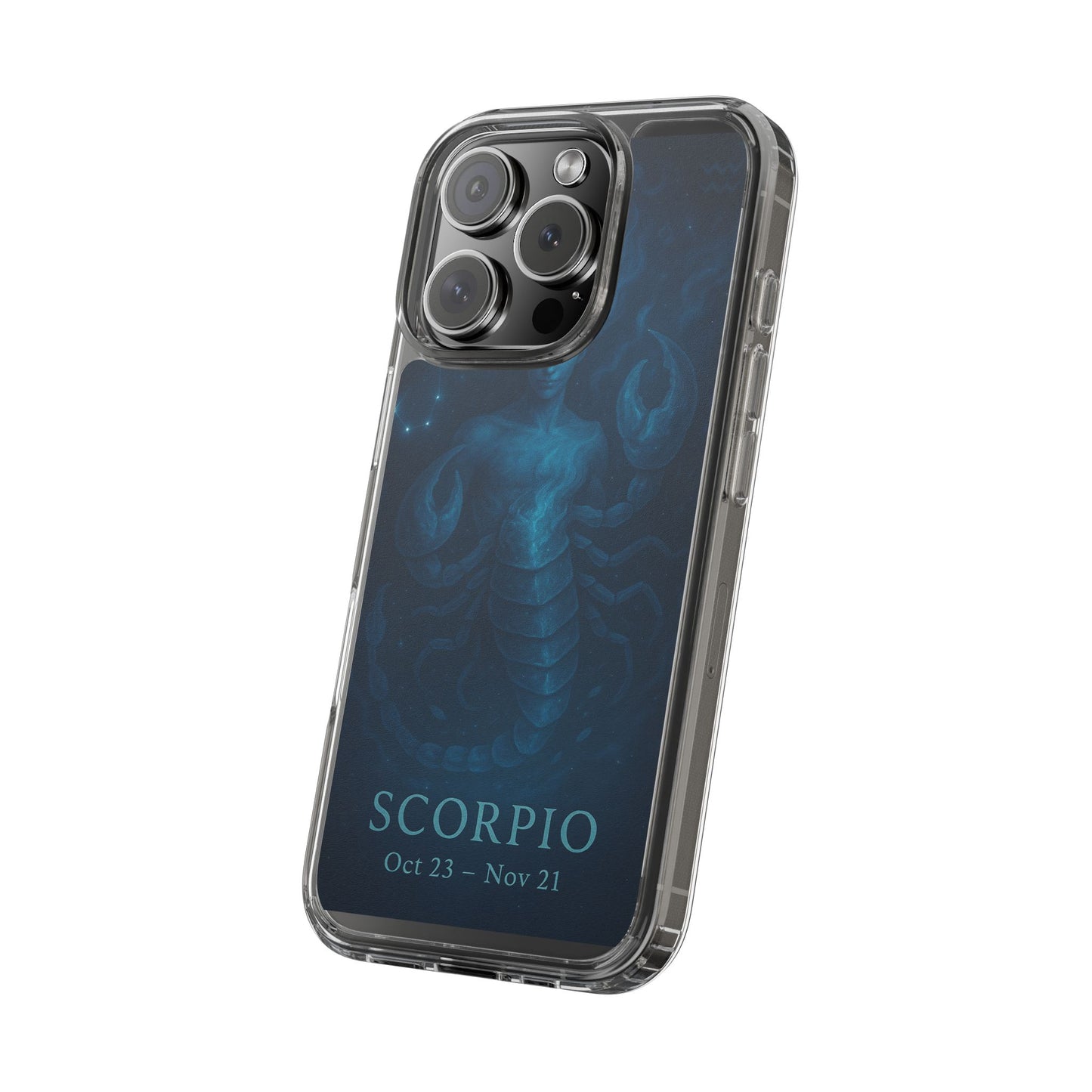 Scorpio Zodiac Clear Phone Case — Oct 23–Nov 21 Astrological Design