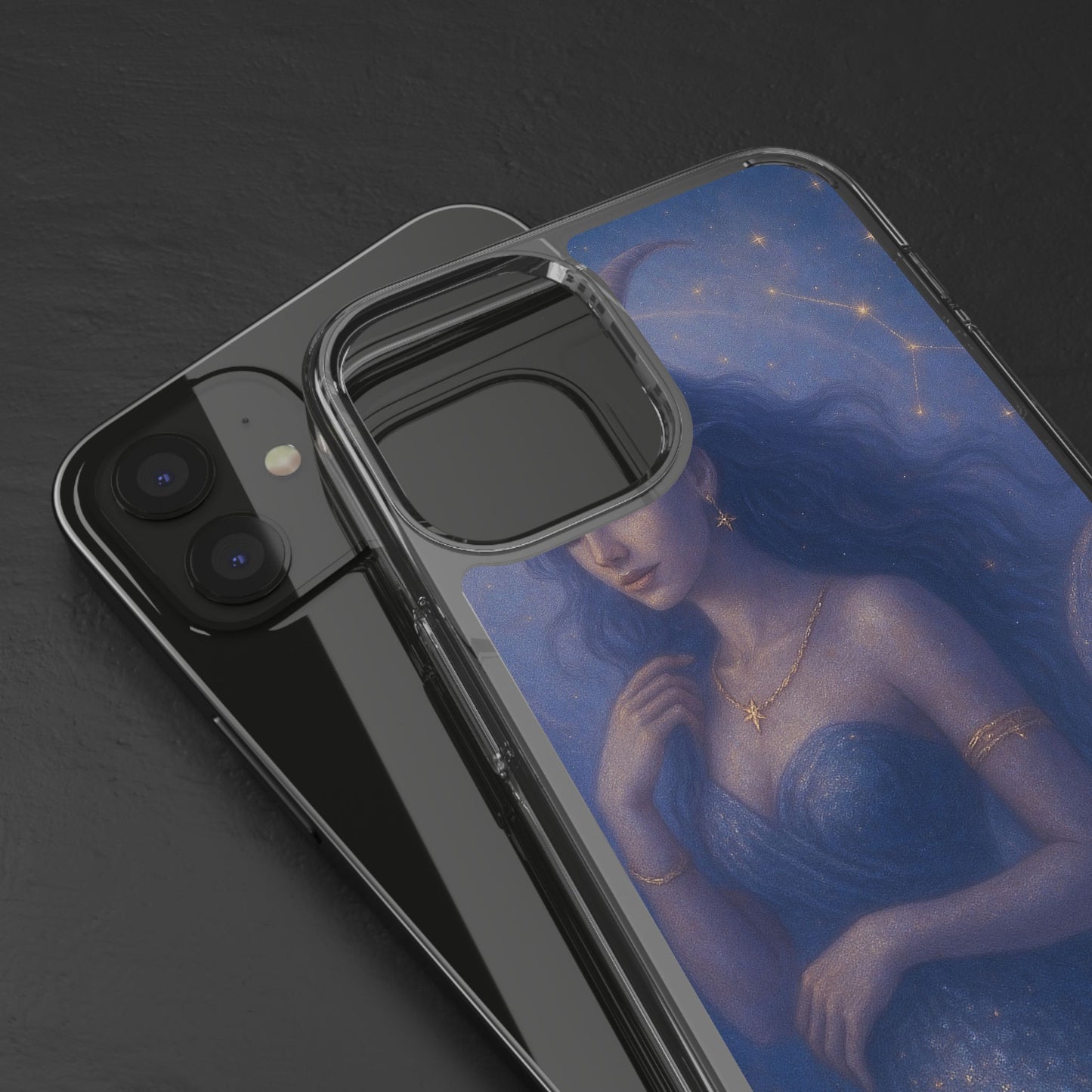 Capricorn Zodiac Clear Phone Case — Dec 22–Jan 19 Astrological Art