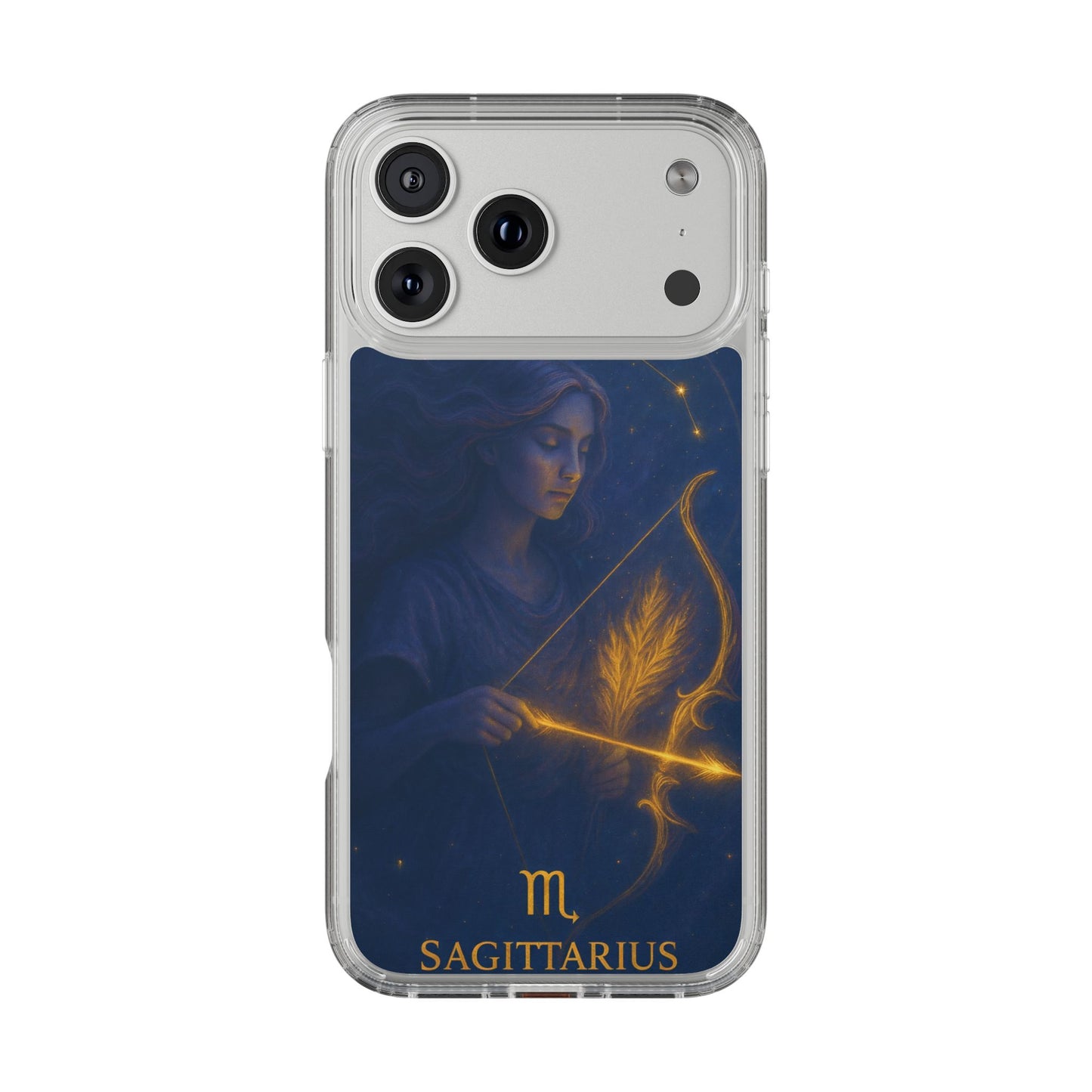 Sagittarius Zodiac Clear Phone Case — Nov 22–Dec 21 Constellation Design