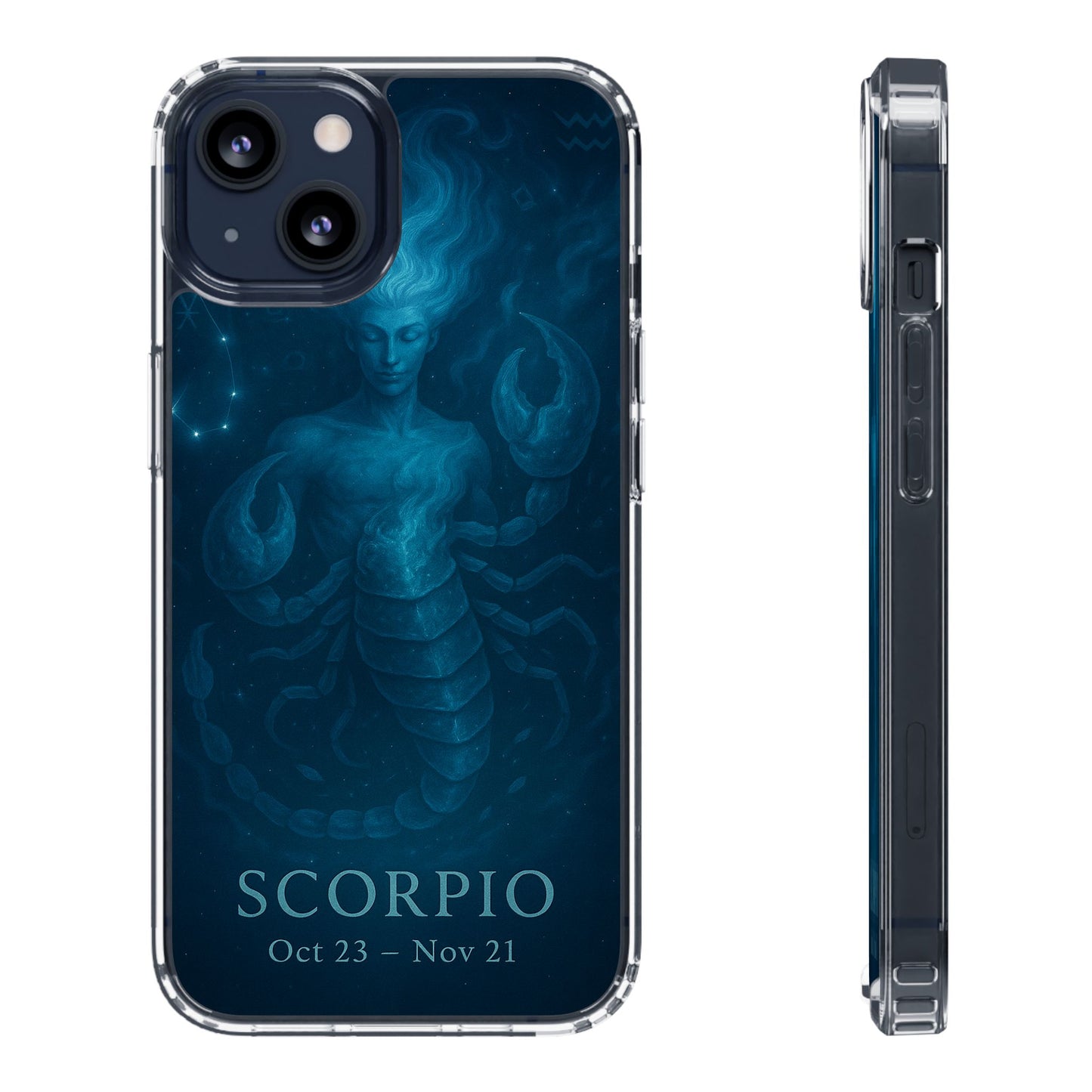 Scorpio Zodiac Clear Phone Case — Oct 23–Nov 21 Astrological Design