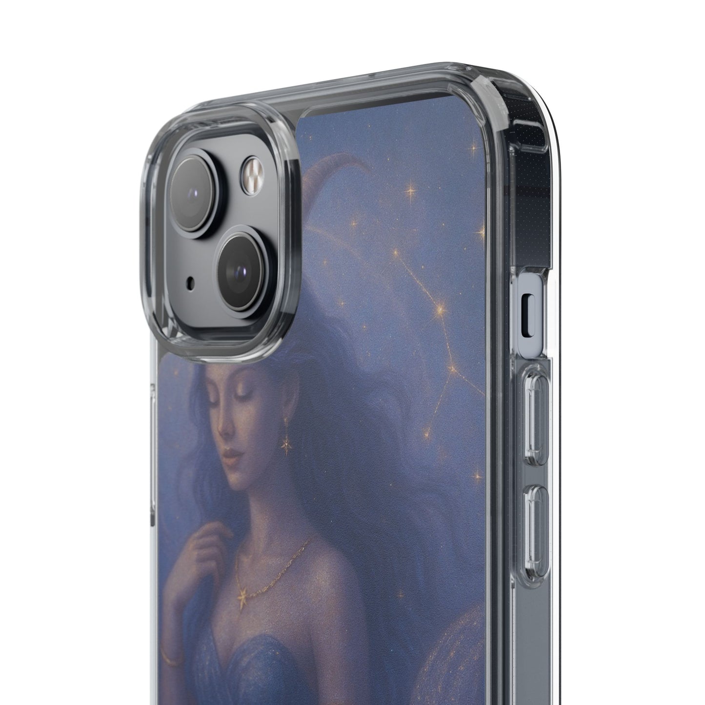 Capricorn Zodiac Clear Phone Case — Dec 22–Jan 19 Astrological Art