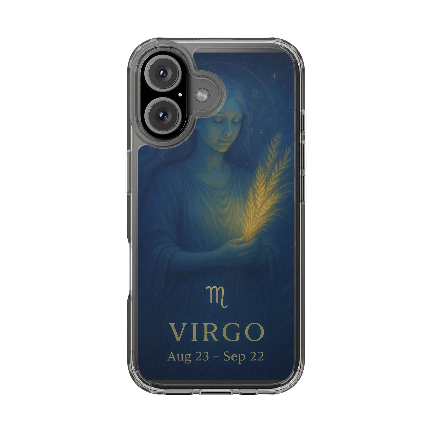 Virgo Zodiac Clear Phone Case — August 23–September 22 Celestial Design