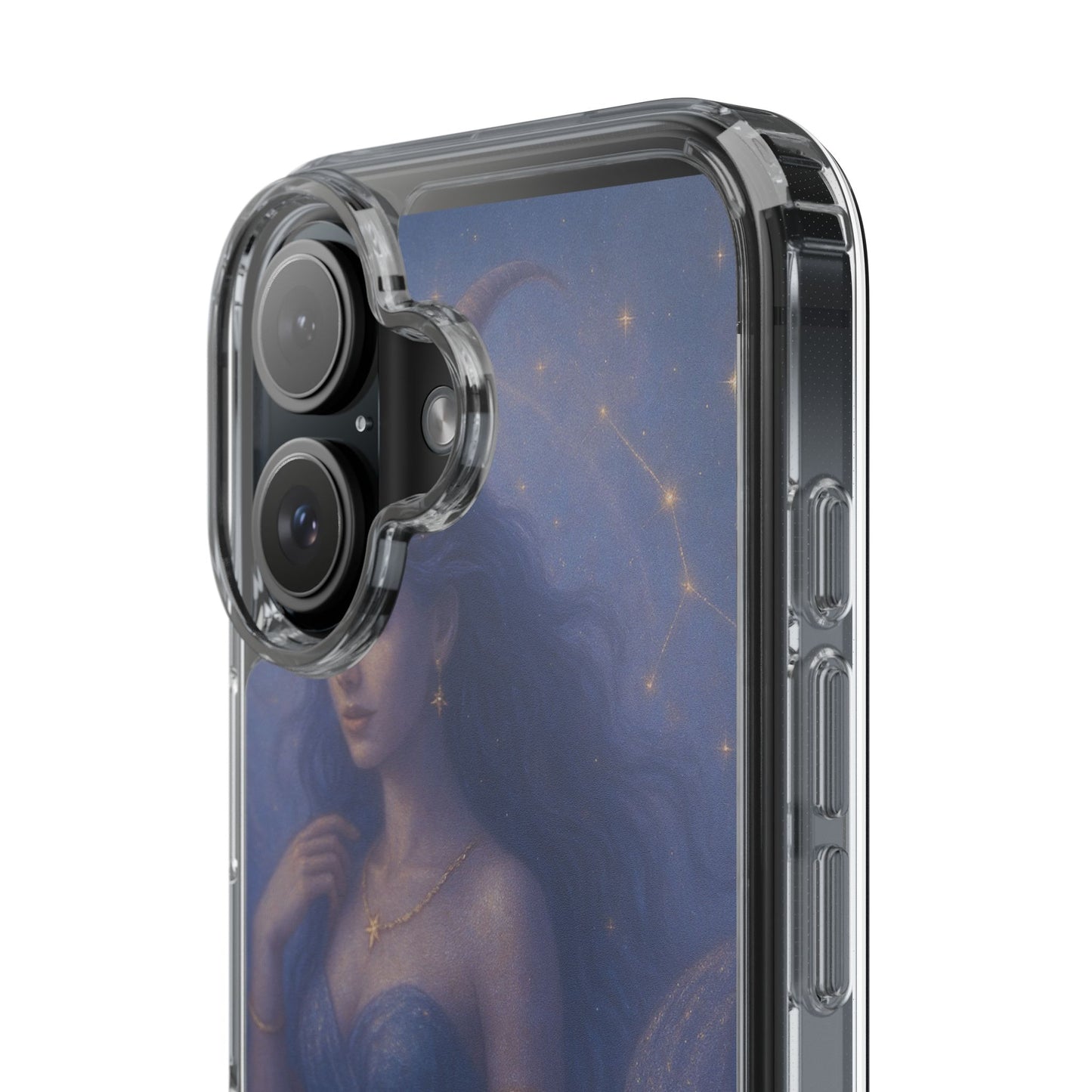 Capricorn Zodiac Clear Phone Case — Dec 22–Jan 19 Astrological Art