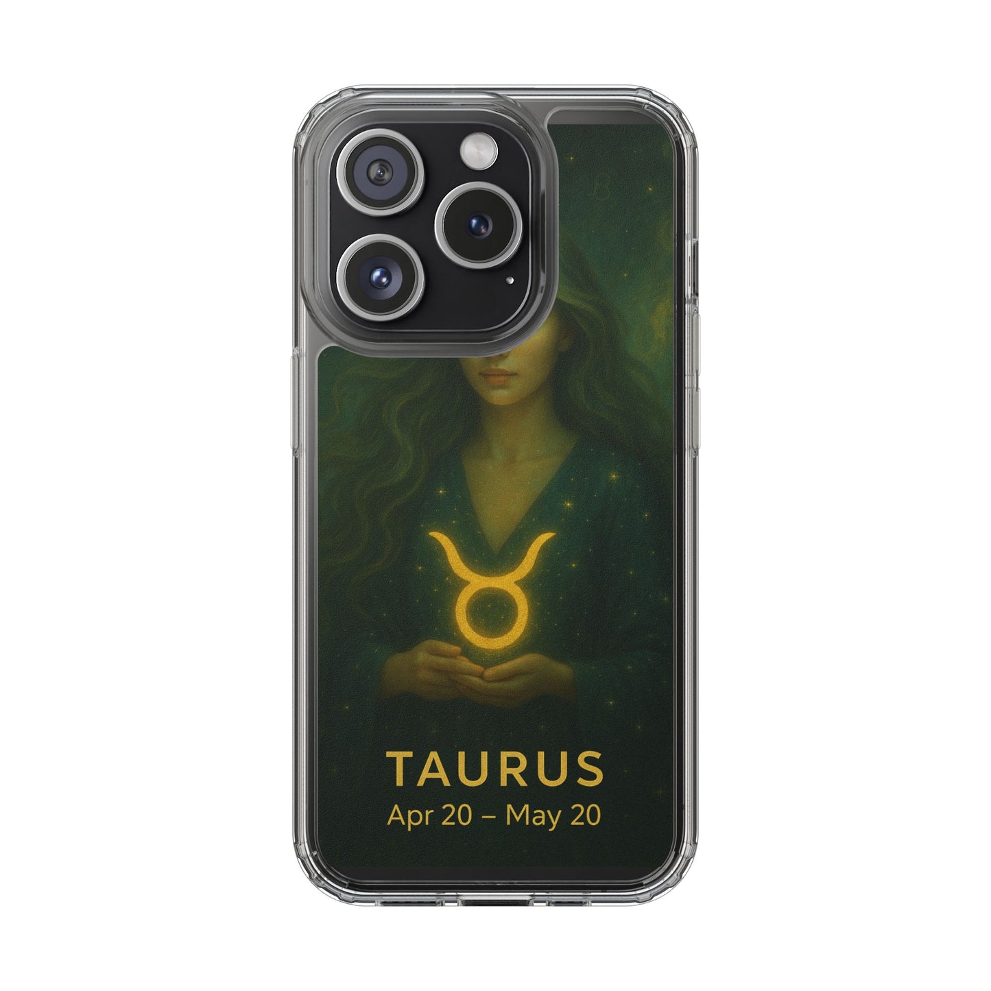 Taurus Clear Phone Case — Zodiac Astrology Design (Apr 20–May 20)