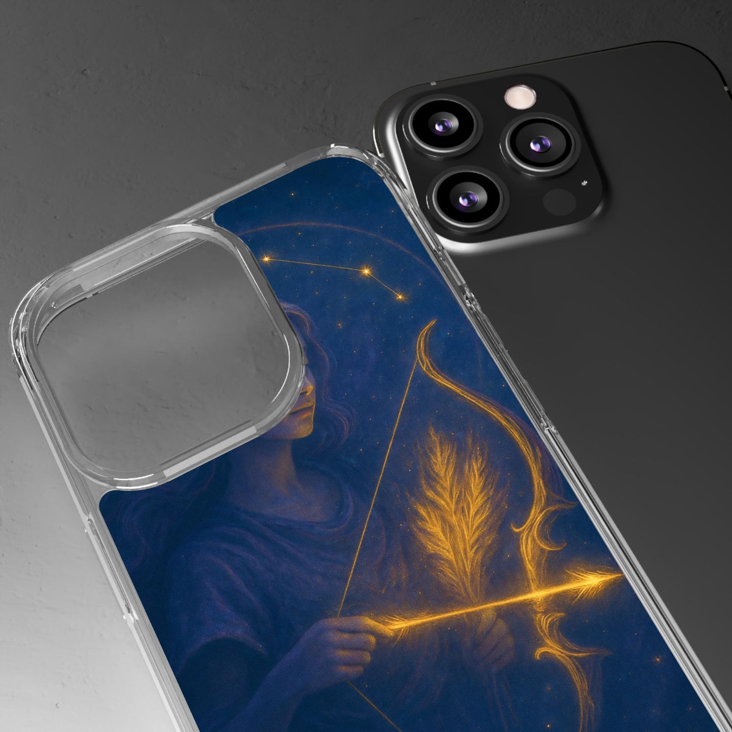 Sagittarius Zodiac Clear Phone Case — Nov 22–Dec 21 Constellation Design