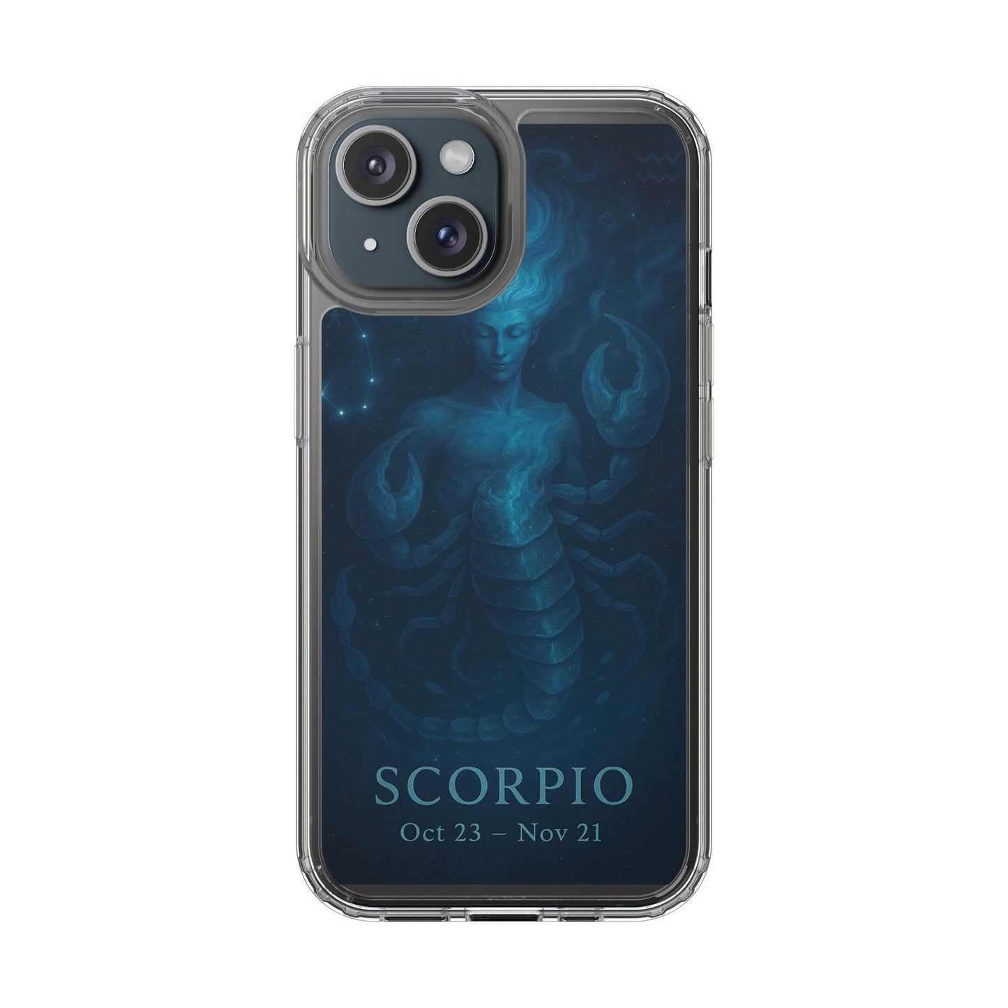 Scorpio Zodiac Clear Phone Case — Oct 23–Nov 21 Astrological Design